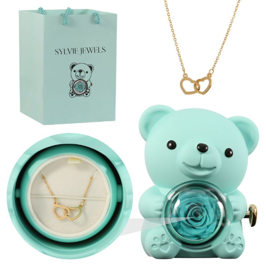 Osito Rosa con Collar Secreto