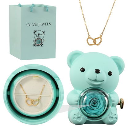 Osito Rosa con Collar Secreto