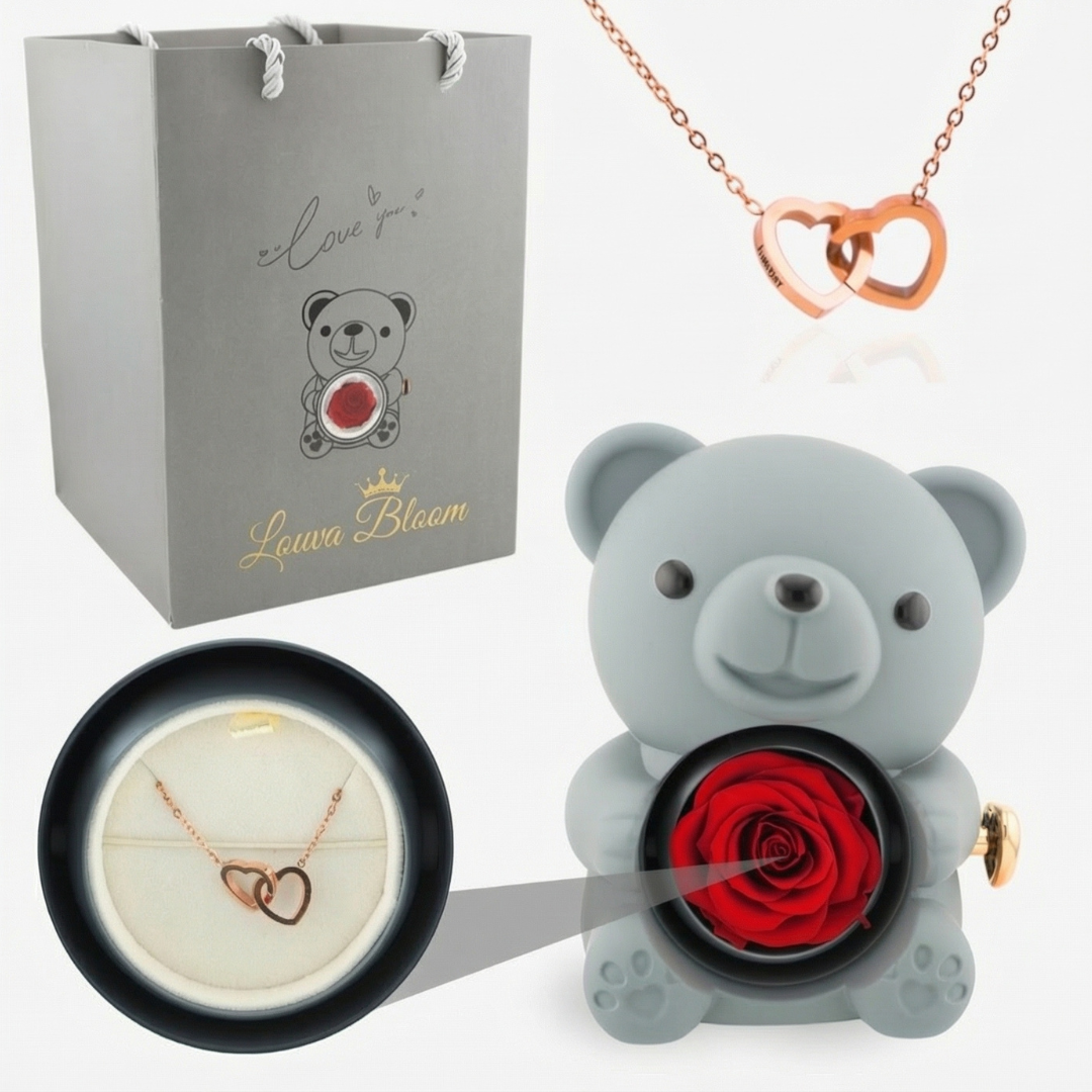 Osito Rosa con Collar Secreto